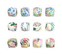 YSJCHEBS Confezione da 12 Fermi per Ferri da Maglia con Motivo Floreale, Fermi per Ferri da Maglia in Silicone, Protezioni per Le Punte dei Ferri da Maglia, Accessori per Ferri da Maglia