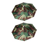 YSJCHEBS Confezione da 2 Cappelli Ombrello Mimetici, Cappelli da Sole per Adulti, Ombrelli da Parete, Cappelli da Pesca con Scomparti per Donna E Uomo, Ombrelli per Bambini con Protezione UV