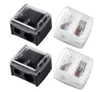 YSJCHEBS Confezione Da 4 Temperamatite A Doppio Foro, Portatile, Cosmetico, Adatto Per Matite, Sopracciglia, Eyeliner, Labbra