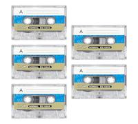 YSJCHEBS Confezione da 5 Cassette Vergini, Audiocassette, Accessori per Lettori di Cassette, Registrazione Audio, Audiocassette