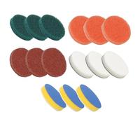 YSJCHEBS Cuscinetti per Spazzole per Pulizia da 15 Pezzi, Spazzola per Pulizia Multifunzionale, Sostituzione Spazzola per Pulizia Elettrica, Strumenti per La Pulizia, Forniture da Cucina