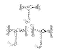 YSJCHEBS Fibbie per Collane A Strati in 3 Pezzi, Fibbie per Collegare Collane, Fibbie in Metallo per Collane, Fibbie per Collane Fisse, Accessori per Collane