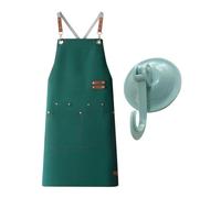 YSJCHEBS Grembiule in Tela 1 Pezzo, Gancio 1 Pezzo, Grembiule Regolabile con Tasche, Grembiule da Lavoro Antimacchia per Uomo E Donna, Grembiule da Cucina con Incrocio sul Retro, Grembiule da Cucina