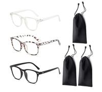 YSJCHEBS Occhiali Per Luce Blu Da 3 Pezzi Con Antiriflesso, Set Di 3 Borse, Per Bambini E Ragazze - Protezione Schermo Del Computer