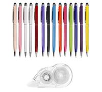 YSJCHEBS Penne Stilo da 14 Pezzi E Nastro Correttore da 1 Pezzo, Penne Capacitive per Scrittura A Mano, Penne per Tablet, Strumenti di Scrittura, Penne Multifunzionali