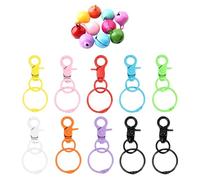 YSJCHEBS Portachiavi Colorati Da 10 Pezzi, Portachiavi Fai-Da-Te, Creazione Di Portachiavi, Accessori Artigianali Per Portachiavi, Portachiavi Rotanti, Accessori Decorativi Per Portachiavi