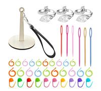 YSJCHEBS Portafilo da 1 Pezzo con Cinghia da Polso E 1 Set di Strumenti per Maglieria, Accessori per Maglieria, Strumenti Creativi per Maglieria, Portafilo Portatile