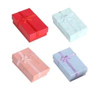 YSJCHEBS Scatola Porta Collane Quadrata Da 4 Pezzi, Scatola Regalo Per Collana, Scatola Regalo Semplice, Accessori Per Imballaggio Di Gioielli, Accessori Per Gioielli