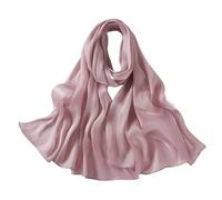 YSJCHEBS Sciarpa Di Garza Grande 1 Pezzo, Sciarpa Di Chiffon, Sciarpa Da Donna, Sciarpa Di Seta, Sciarpa Di Raso, Sciarpa Da Donna Britannica Leggera, Sciarpa Rosa