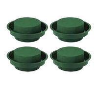 YSJCHEBS Vassoi in Schiuma Floreale da 4 Pezzi, Basi Rotonde in Schiuma Floreale Bagnate E Asciutte, Set per Composizioni Floreali Fai da Te, Forniture Floreali, Decorazioni da Tavola