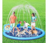 YSJILIDE Tappetino da gioco antiscivolo, grande, con spruzzi, per bambini e cani (blu, XXXL-102)