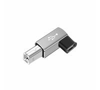 YSJJZRL Adattatore da USB C Femmina a Midi 90 Gradi, Connettore Convertitore Stampante USB-C Femmina a USB-B Maschio, per Stampanti Scanner Piano Elettrico-Grigio