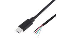 YSJJZRL Tipo C Cavo da USB a filo scoperto Cavo a estremità aperta 5V 2A 2/4 core Riparazione codice di alimentazione Stagno sulla coda Cavo fai-da-te (0,3 M,Tipo maschio a 4 fili)