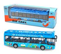 YskerrigToy Autobus Giocattolo, Auto Giocattolo Bambino Mini Bus Modello Pull-Back Veicoli Bus Giocattolos Mini Macchinine Giocattolos Educativo per Bambini Regalo di Compleanno(Azzurro)