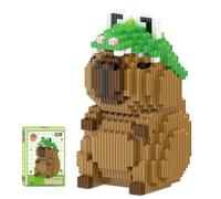 YskerrigToy Capybara Mattoncini da Costruzione, Micro Costruzioni Animals Micro Blocchi Set 3D Puzzle Cartoni Animati Mini Building Set Animali Giocattolo da Costruire Compleanno Regalo per Bambini