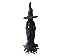 YSKMHQ L'incantevole statua della strega, decorazione gotica che si illumina al buio, statuetta in resina dipinta a mano da collezione per altare, mensola e decorazione di Halloween, perfetta per gli