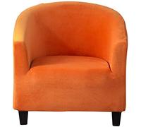 YSLLIOM Copripoltrona Chesterfield Elasticizzato Fodera per Poltrona in Velluto Elasticizzato Fodera per Poltrona Club 1 Posto copripoltrona Chesterfield Tullsta Elastica (Arancione)