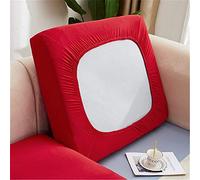 YSLLIOM Copriseduta Divano in Velluto Federa Elasticizzata Copri Seduta Divano copridivano Seduta con Cuscini Separati (1 Posto,Rosso)