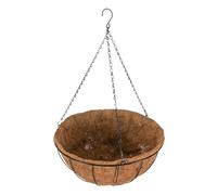 YSLoccbac Set di 4 cesti rustici da appendere con rivestimento in fibra di cocco per interni ed esterni, decorazione per giardino, balcone, forte portante 10 kg