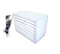 Yslopeno Copertura condizionatore esterno in alluminio, supporto per fiori a persiano, condizionatore d'aria in alluminio, copertura per condizionatore d'aria in polvere, copertura climatizzatore