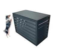 Yslopeno Copertura condizionatore esterno in alluminio, supporto per fiori a persiano, condizionatore d'aria in alluminio, copertura per condizionatore d'aria in polvere, copertura climatizzatore