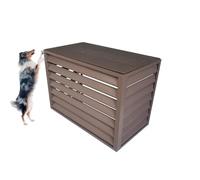 Yslopeno Copertura condizionatore esterno in alluminio, supporto per fiori a persiano, condizionatore d'aria in alluminio, copertura per condizionatore d'aria in polvere, copertura climatizzatore