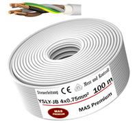 YSLY-JB - Cavo di controllo flessibile da 5 a 250 m, 4 x 0,75 mm², colore grigio
