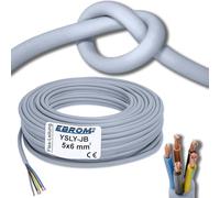 YSLY-JB - Cavo di posa flessibile 5 x 6 mm², grigio per stazione di ricarica a parete, scatola di ricarica per auto elettrica, 5 x 6 mm2, preciso al metro, con incrementi di 1 metro, lunghezza: 18