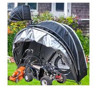 YSMSMZJK Garage Moto Appeso 2 in 1 Box Biciclette con Doppie Porte per 2-5 Biciclette Casetta Attrezzi Box Biciclette da Esterno,Black