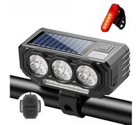 YSNFDN Luce per Bici per Bianchi Oltre Race, Luce LED Ricaricabile, Lampada Frontale per Bici Impermeabile, ad Energia Solare, per la Guida Notturna, Viaggi Pendolari