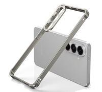 Ysnzaq Cover Bumper in Alluminio per Samsung Galaxy S26-BK Grigio | Ultra Sottile Senza Back Custodia, Protezione Lenti Fotocamera, Custodia Paraurti in Metallo Antiurto Per Samsung S26.