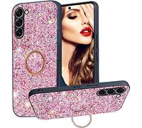 Ysnzaq Custodia Glitter per Samsung Galaxy S21 Plus 6.7", Bling Sparkle Ultra Sottile TPU Lusso Antiurto Cover con Supporto Bumper Custodia per Samsung Galaxy S21+ / S21 Plus. CZ Pink