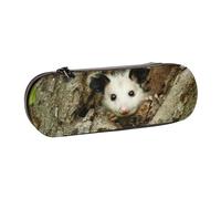 YsoLda Astuccio per matite, astuccio per penne Astuccio per matite portatile Astuccio in pelle per ufficio scolastico, simpatico opossum in un buco nell'albero