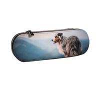 YsoLda Astuccio per matite, astuccio per penne Astuccio per matite portatile Astuccio in pelle per ufficio scolastico, cani da compagnia australiani delle montagne del pastore australiano