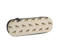 YsoLda Astuccio per matite, astuccio per penne Astuccio portatile in pelle per ufficio scolastico, Border Terrier Dog Dogs Border Terrier Tan