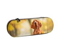YsoLda Astuccio per matite, astuccio per penne Astuccio portatile in pelle per ufficio scolastico, Cocker Spaniel Autumn Park Brown Spaniel Dogs