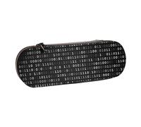 YsoLda Astuccio per matite, astuccio per penne Astuccio portatile in pelle per ufficio scolastico, codice programmatore nero nero