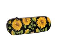 YsoLda Astuccio per matite, astuccio per penne Astuccio portatile in pelle per ufficio scolastico, girasoli carini