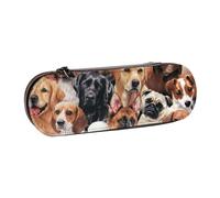 YsoLda Astuccio per matite, astuccio per penne Astuccio portatile in pelle per ufficio scolastico, grembiuli per molti cani