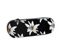 YsoLda Astuccio per matite, astuccio per penne Astuccio portatile in pelle per ufficio scolastico, Leontopodium Edelweiss