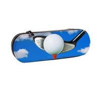 YsoLda Astuccio per matite, astuccio per penne Astuccio portatile in pelle per ufficio scolastico, pallina da golf Blue Sky Cloud