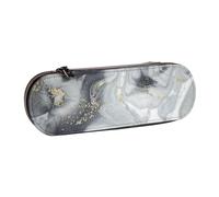 YsoLda Astuccio per matite, astuccio per penne Astuccio portatile in pelle per ufficio scolastico, pastello Splash astratto in marmo grigio