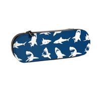 YsoLda Astuccio per matite, astuccio per penne Astuccio portatile in pelle per ufficio scolastico, ragazzi nautici degli squali
