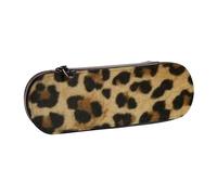 YsoLda Astuccio per matite, astuccio per penne Astuccio portatile in pelle per ufficio scolastico, simpatico leopardo stampato