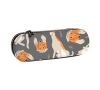 YsoLda Astuccio per matite, astuccio per penne Astuccio portatile in pelle per ufficio scolastico, simpatico levriero afgano
