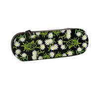 YsoLda Astuccio per matite, astuccio per penne Astuccio portatile in pelle per ufficio scolastico, stella alpina svizzera floreale