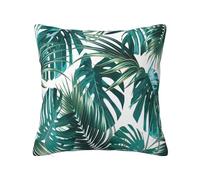 YsoLda Federa per cuscino, federa decorativa per cuscino morbido 40 x 40 cm per divano camera da letto, foglia di palma giungla tropicale