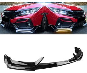 YSOLDA Spoiler Anteriore Auto per Hon-da Civic Si Hatchback 2017-2021, Anti Collision Frontali Paraurti Lip Splitter Labbro Diffusore Protezion Inferiore Coltello Sottoparaurti