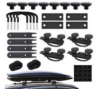 YSOOUA 4 Pezzi Fissaggio per Box da Tetto Kit di Montaggio per Box Supporto per Box da Tetto Supporto da Parete a U Staffa Universale per Bulloni a u,Staffa a u per Montaggio Box sul Tetto,Staffa (A)