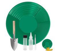 YSOOUA Gold Pan Kit Setaccio per Oro Bacino per la Ricerca dell'oro Gold Pan Kit Classificatore d'oro Ricerca Oro Pans Setaccio Accessori per sabbia oro miniere lavaggio manuale oro panning (Verde)